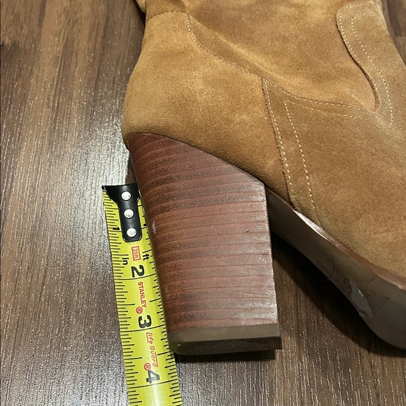 Tan Suede Knee-High Boots - Picture 7 of 7